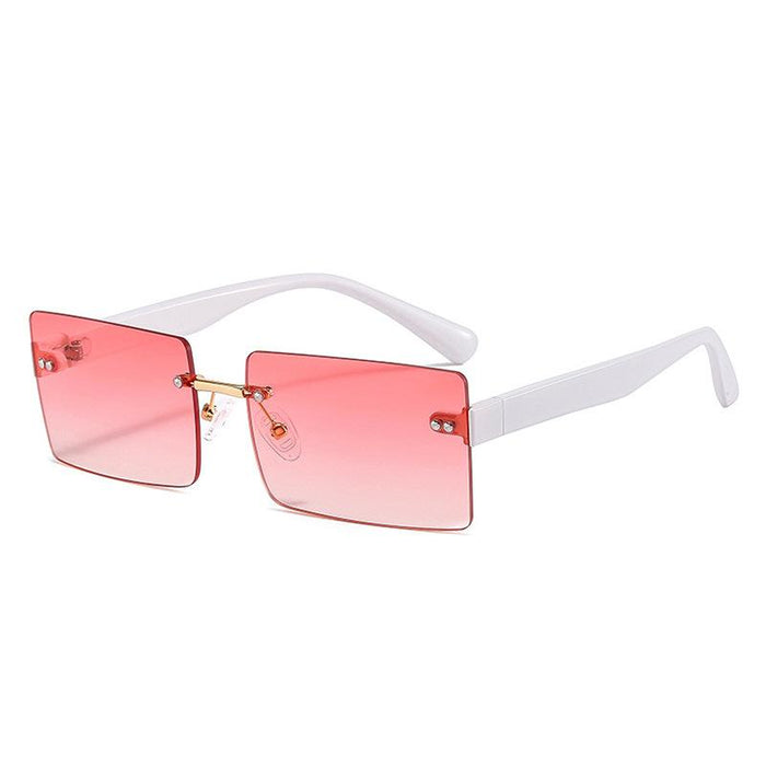 Square frameless color candy Sunglasses