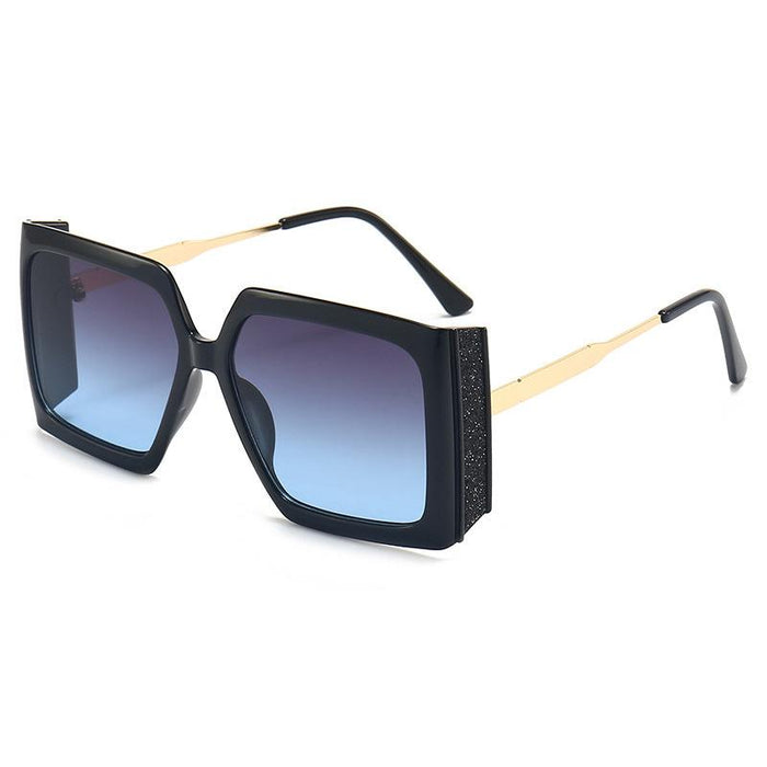 Square large frame Sequin light luxury Sunglasses