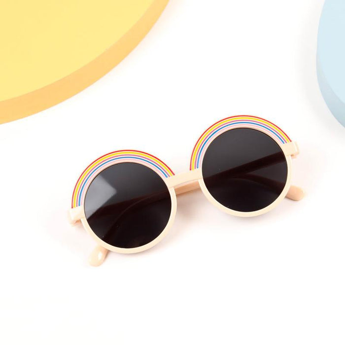 Children's sunglasses Fashion rainbow round frame anti ultraviolet