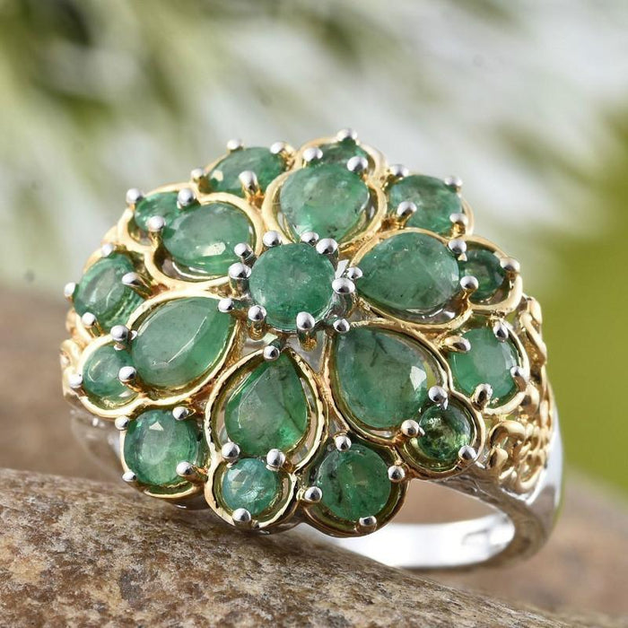 Fashion Gold colour Green  Zircon Rings