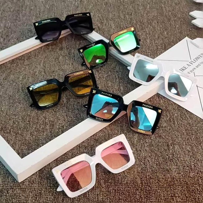 Children's Sunglasses personality box colourful reflection