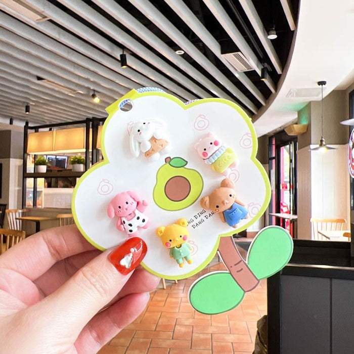 Children's hairpin cartoon mini hair circle