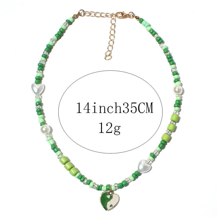 Simple and Personalized Bohemian Handmade Female Beaded Necklace Accessories