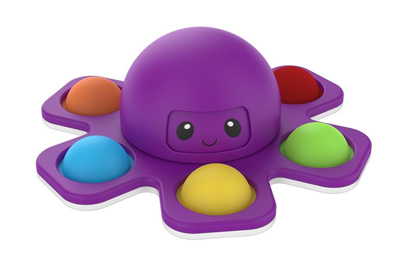 Face-changing Octopus Bubble Music Octopus Spinning Decompression Toy