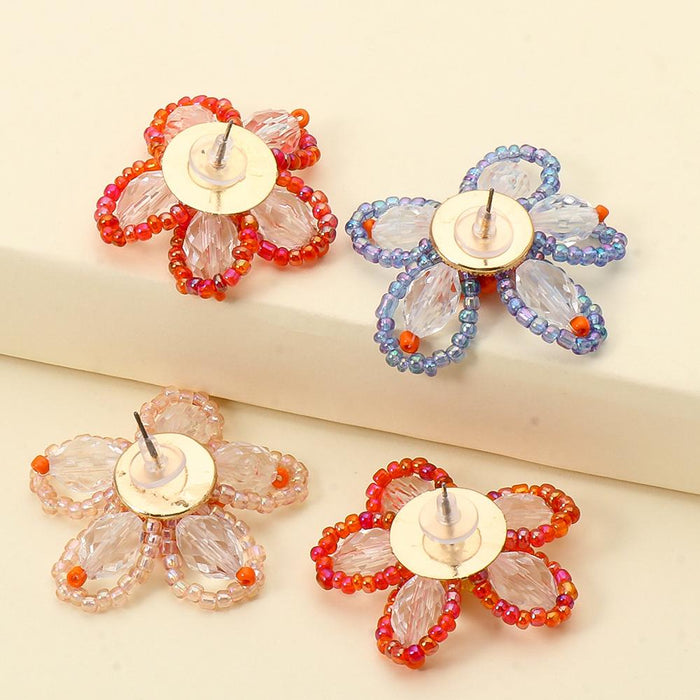 New Rose Flower Female Earrings Accessories