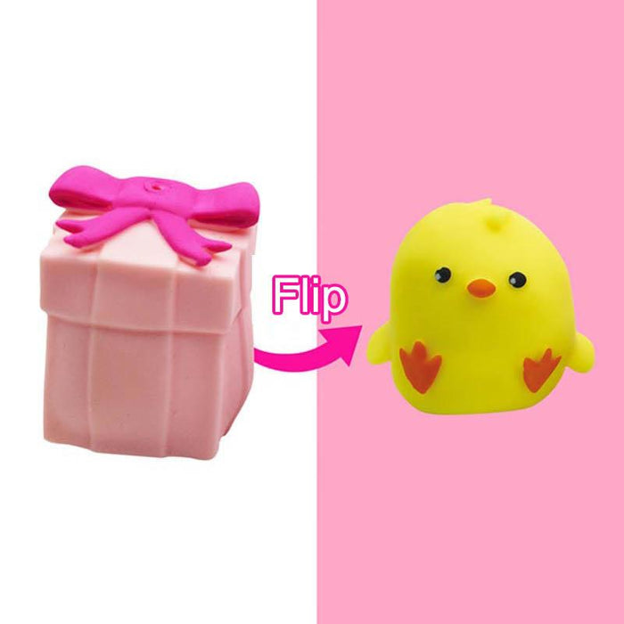 Flip Gift Box Cute Pet Pinch Animal Silicone Toy