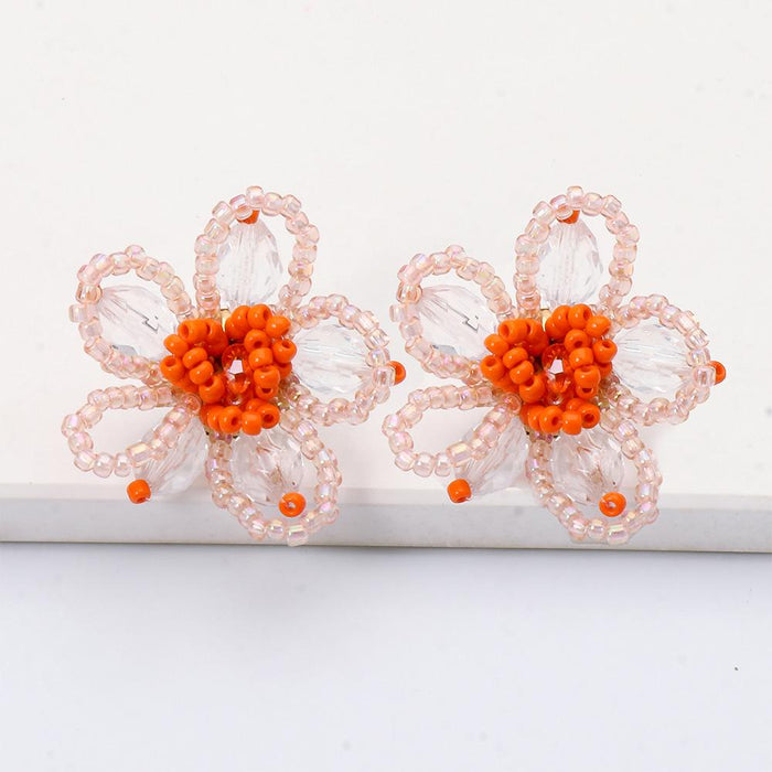 New Rose Flower Female Earrings Accessories