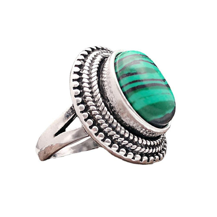 New Fashion Creative Watermelon Green Natural Stone Ring