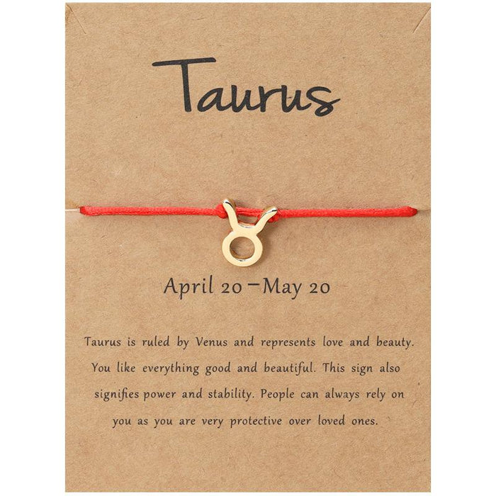 Twelve Constellations Bracelet Constellation Card Bracelet