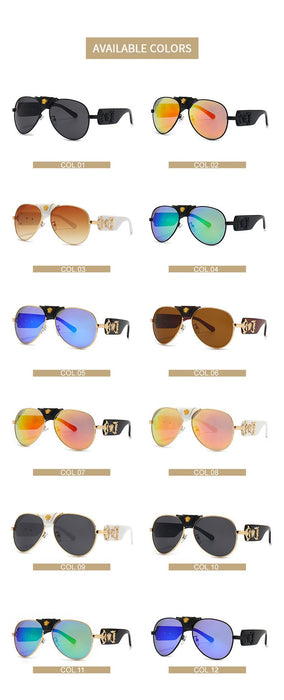 Retro men's and women's Metal Sunglasses