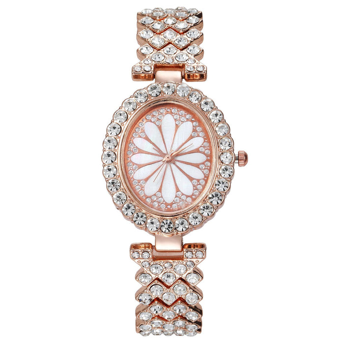 Women Watch Rhinestone Steel Quartz Fashion Wristwatch LLZ13885