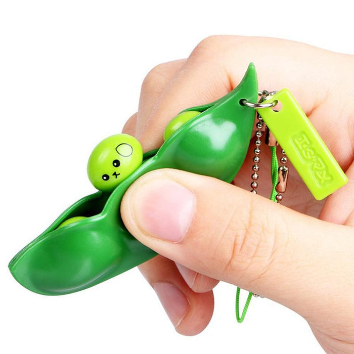 Pea Bean Keychain Decompression Squeeze Toy