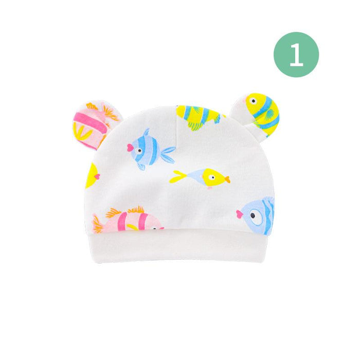 Binaural Printed Hat For Newborn Baby