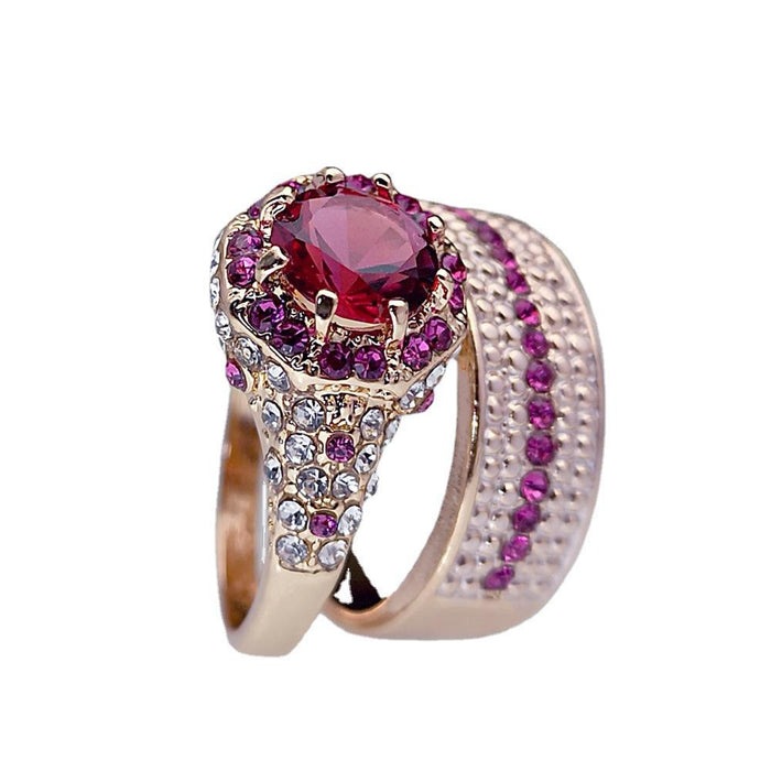 New Fashion Ruby Shape Ladies Ring