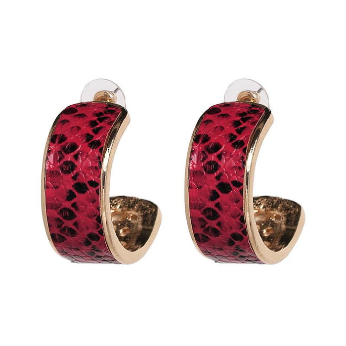 Women's Jewelry C-shaped Women's Leopard Earrings Accessories