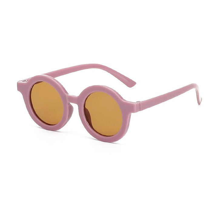 Children's Retro round frame sunglasses prevent blue light and ultraviolet rays