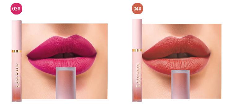 6-colour non stick cup matte lip enamel lipstick