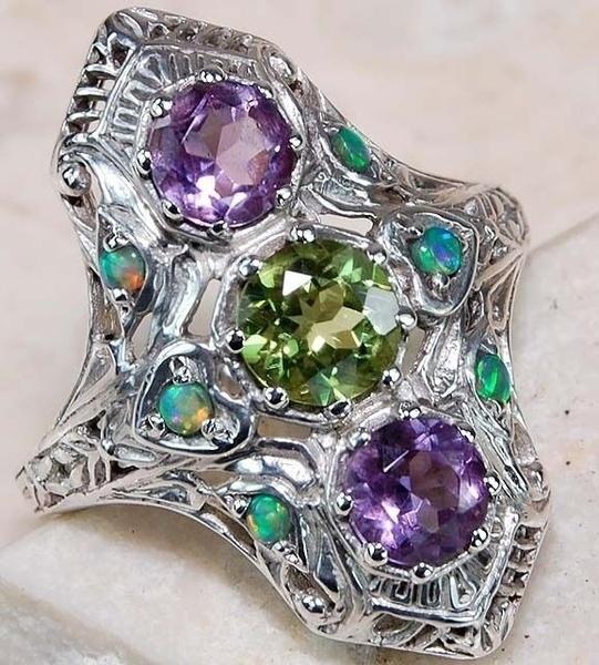 Luxury Gorgeous Women Jewelry Imitation Green Rings