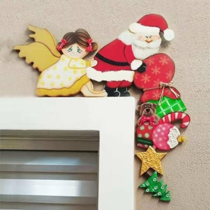 2022 Christmas Door Frame Wooden Decorations