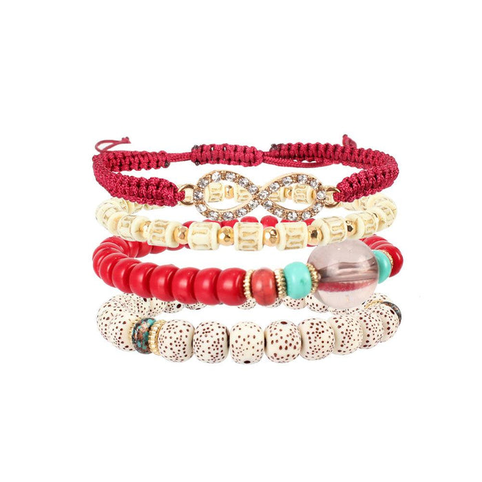 New Bohemian Elastic Beaded Bracelet Set