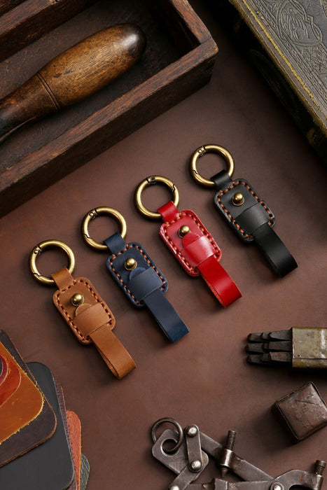 Fashion Simple Multicolour Leather Keychain