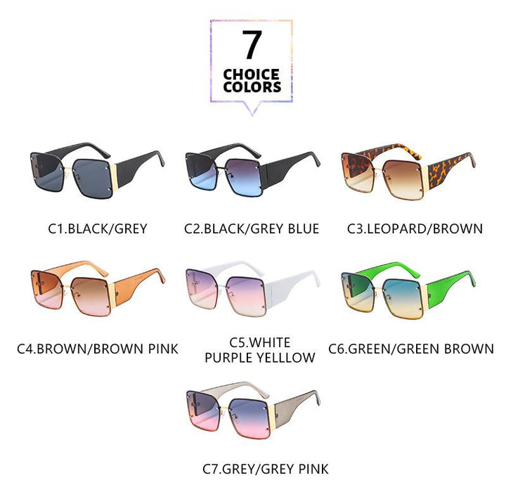 Square metal sunglasses