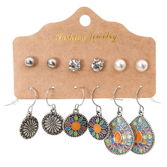 Fashion Creative 6 Piece Set Stud Earrings Women's Jewelry