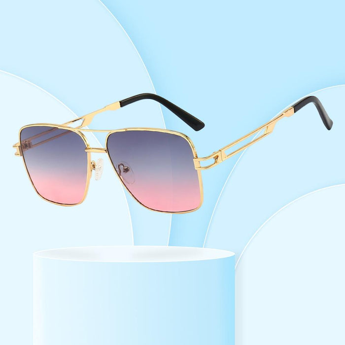 Double beam square personalized colour Sunglasses