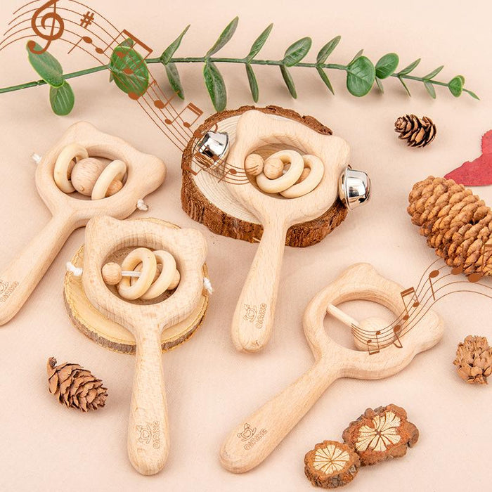 Baby Soothing Wooden Rattle Wooden Toys