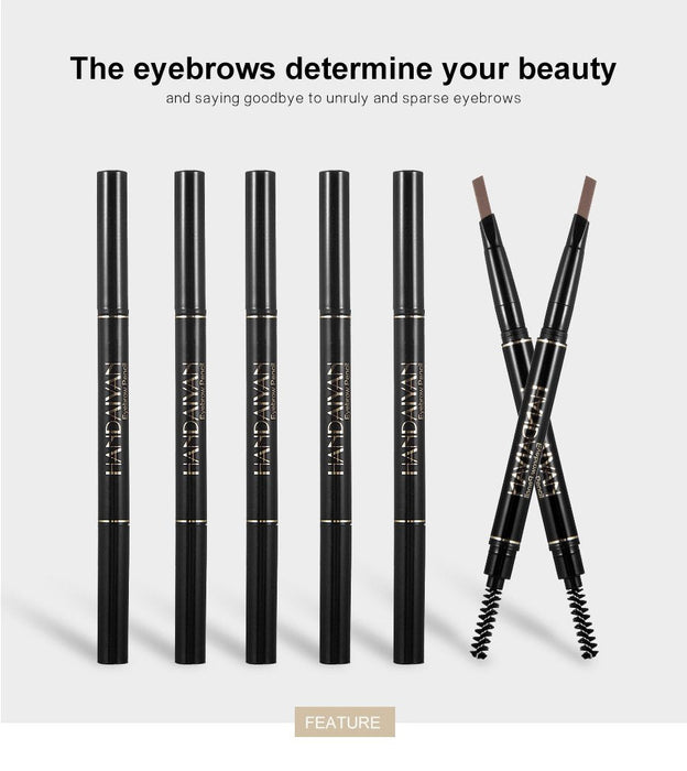 5-colour automatic rotary double head eyebrow pencil