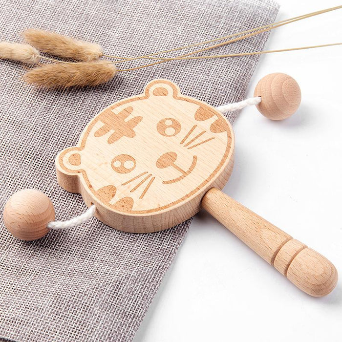 Children's Wooden Cartoon Rattle Rattle Toys