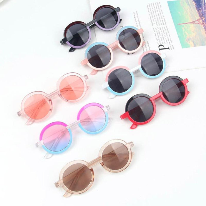 Children's Sunglasses New transparent colour matching glasses