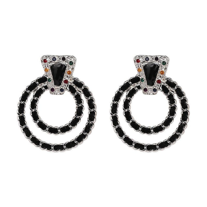 New Female Jewelry Round Creative Versatile Earrings Accessories