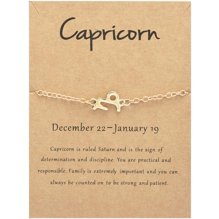 Twelve Constellations Bracelet Constellation Card Bracelet