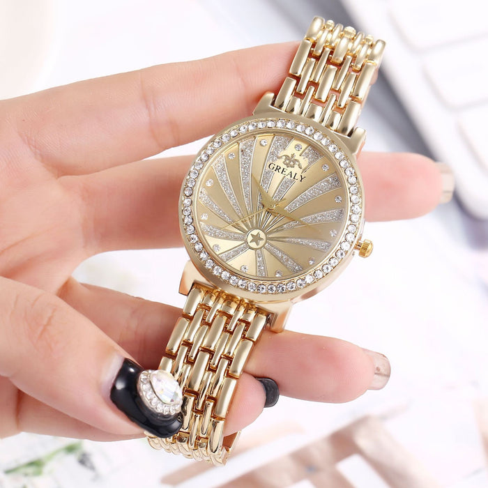 New Fashion Gypsophila Ladies Watch Alloy Steel Band Watch