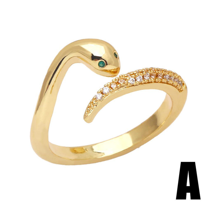 Lovely Color Oil Dripping Personalized Snake Ring