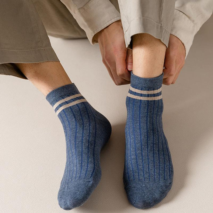 New Striped Boat Socks Sweat-absorbing Breathable Cotton Socks