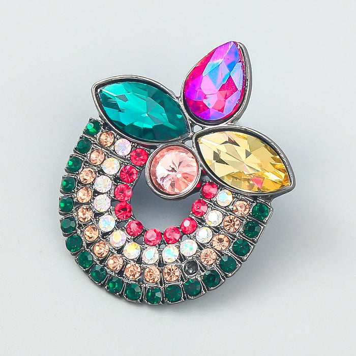 Women's colourful Rhinestone Retro Multi-layer Earrings