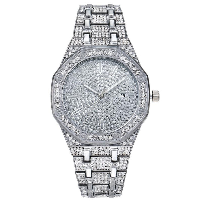 Women Watch Rhinestone Steel Quartz Fashion Wristwatch LLZ13888