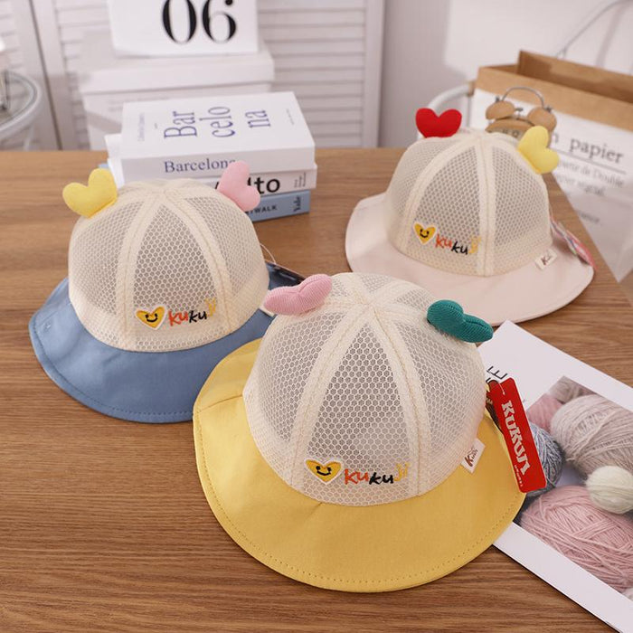 Summer Cute Baby Colorful Love Children's Fisherman Net Hat