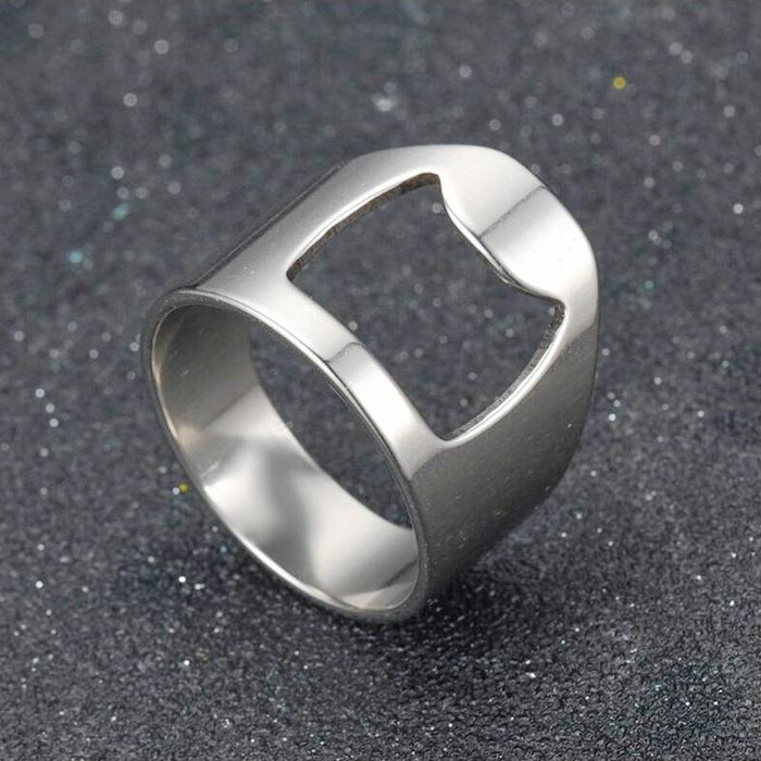 Corkscrew titanium ring