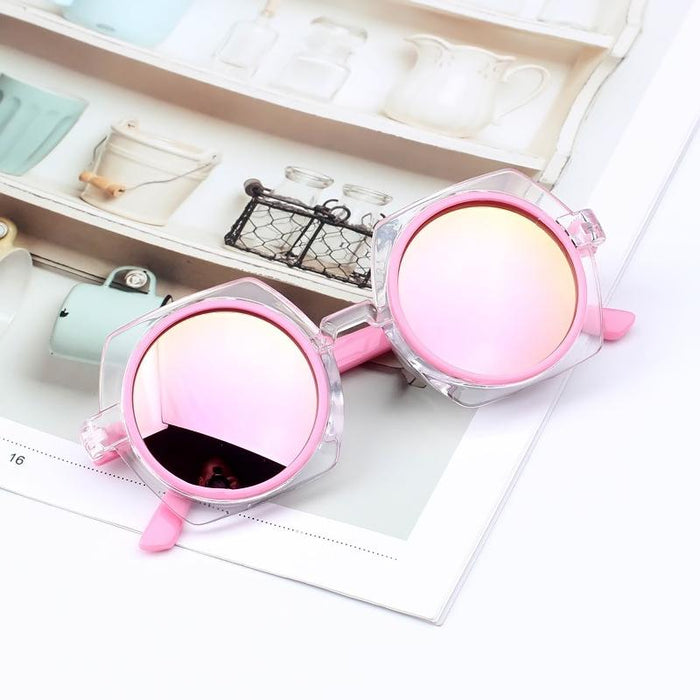 Children's Sunglasses New transparent frame reflective colour