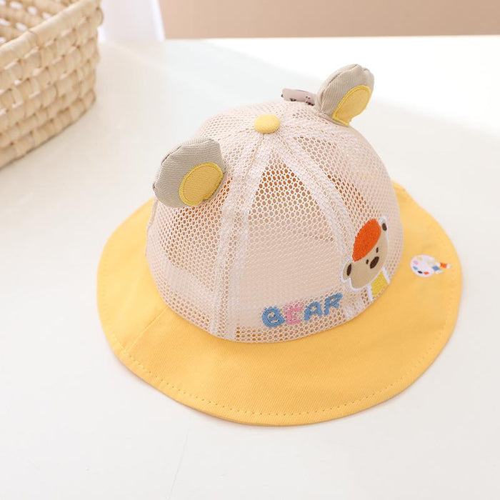 Summer Cute Baby Cartoon Bear Children Net Hat