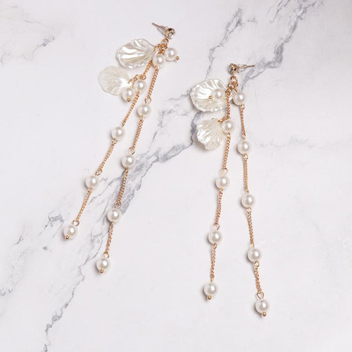 New Women's Jewelry Pearl Shell Earrings