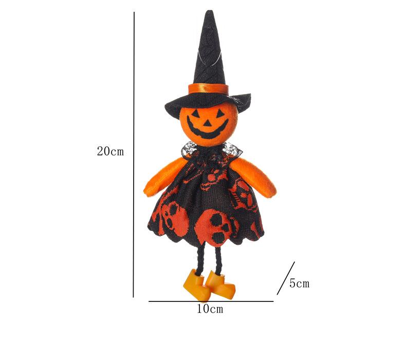 Halloween Decoration Cartoon Pumpkin Witch Pendant Children's Party Supplies