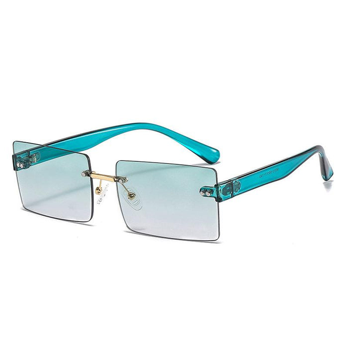 Square frameless color candy Sunglasses