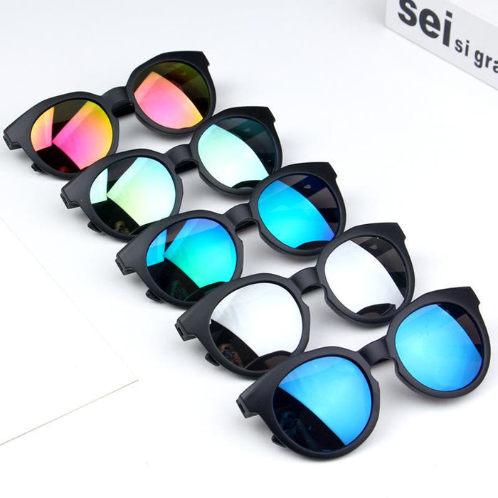 Colorful reflective lenses for children's Sunglasses