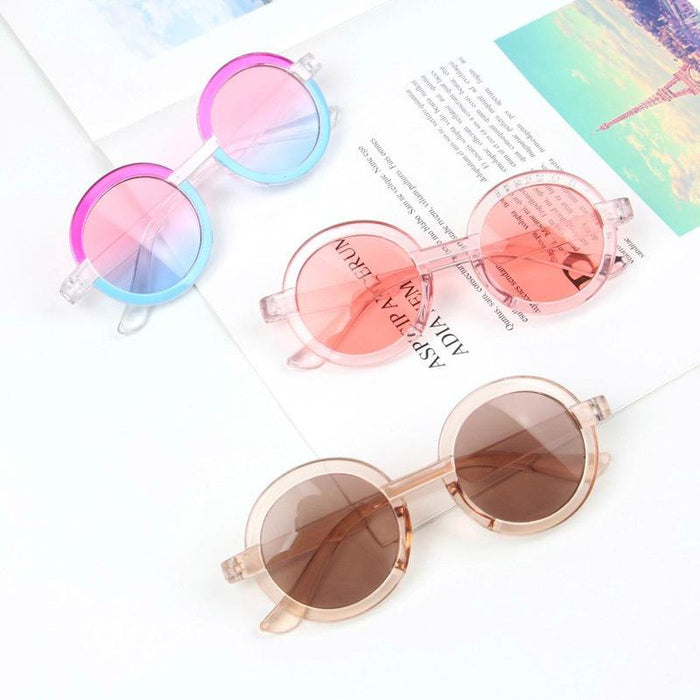 Children's Sunglasses New transparent colour matching glasses