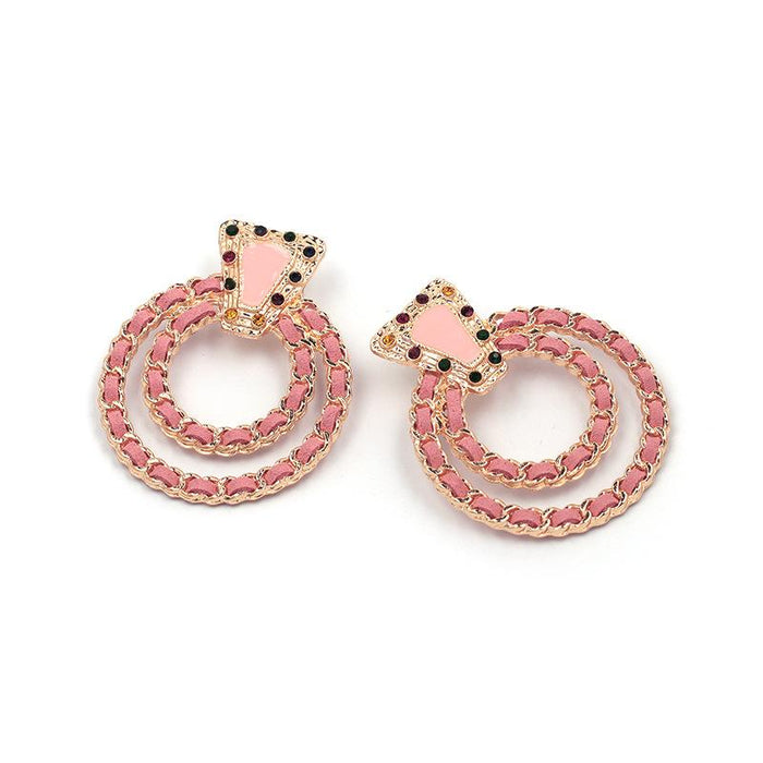 New Female Jewelry Round Creative Versatile Earrings Accessories