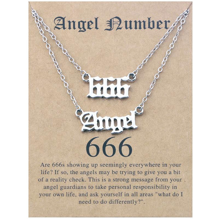 Angel Number Set Card Necklace